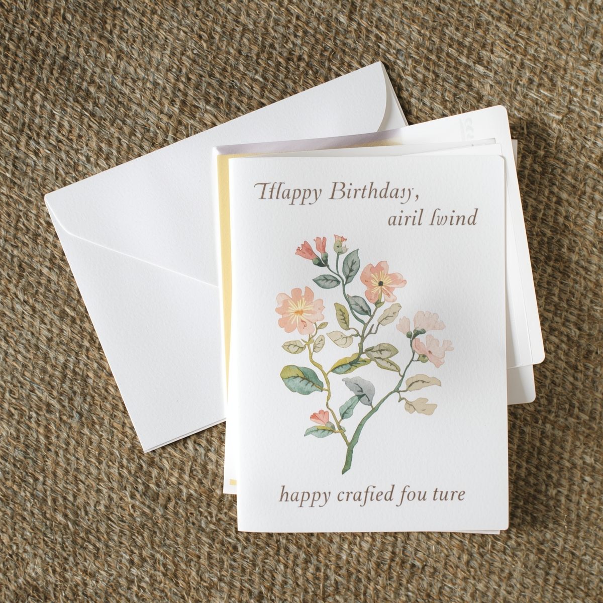 Tarjeta artesanal con texturas